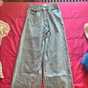 Women's button up Wide-Leg Jeans (high waisted)